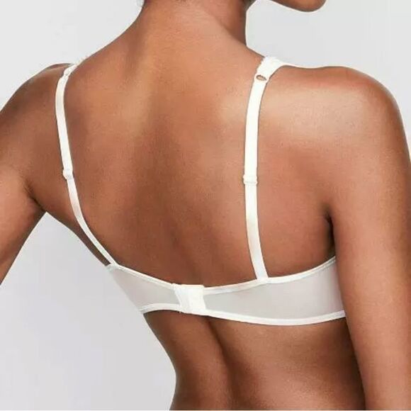 VS sequin high neck floral ivory bra - Picture 2 of 9